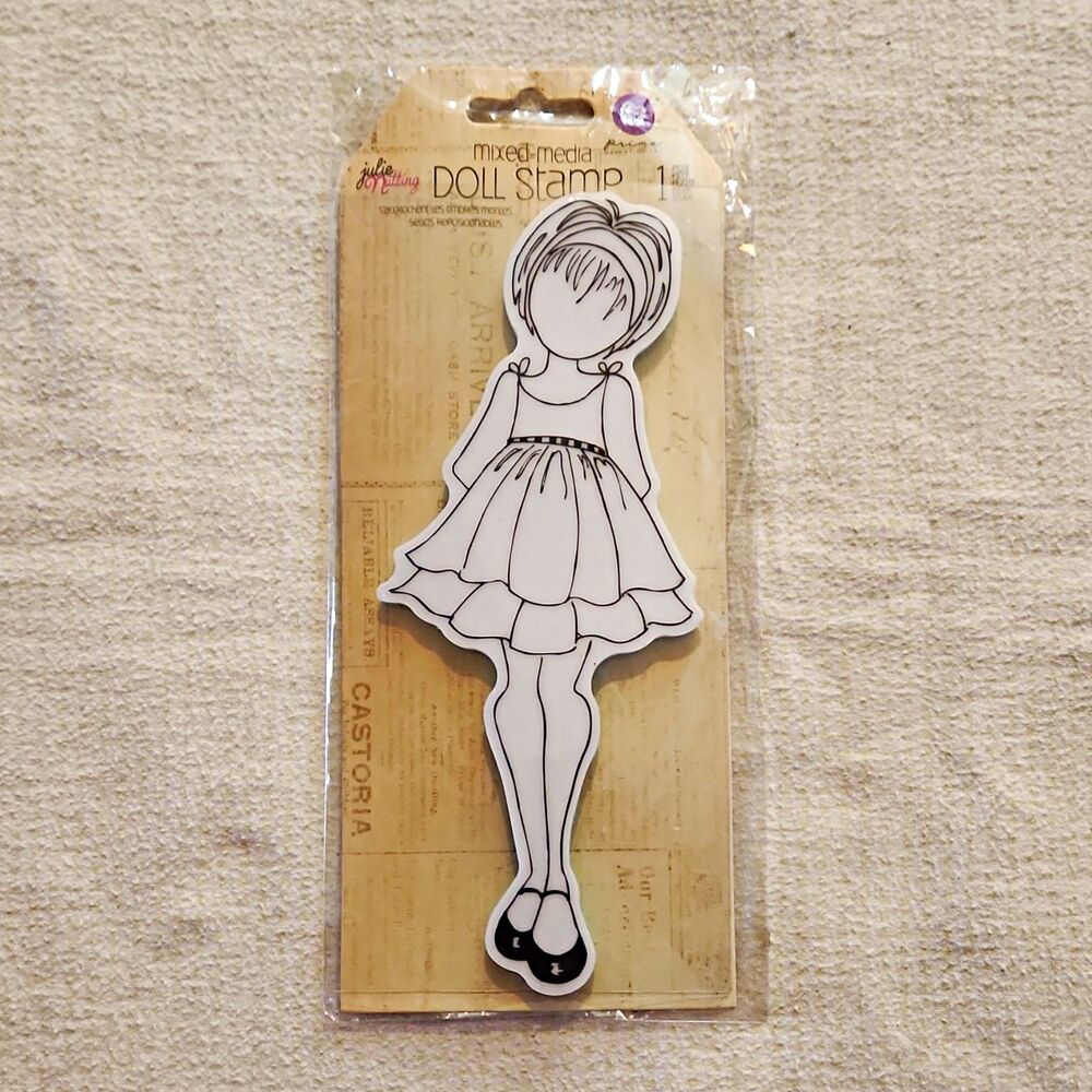 Prima Julie Nutting ABBY Mixed Media Doll Cling Stamp 910143 NIP New